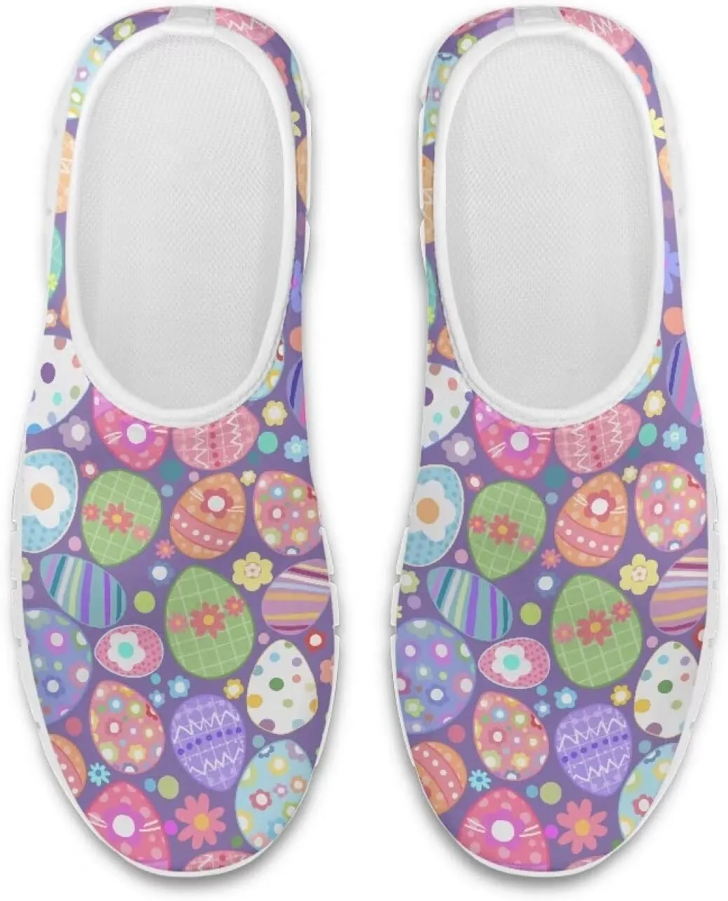 Easter Day Women's Casual Sneakers Slip on Shoes Women Low Top Canvas Loafers for Walking Outdoor