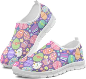 Easter Day Women's Casual Sneakers Slip on Shoes Women Low Top Canvas Loafers for Walking Outdoor