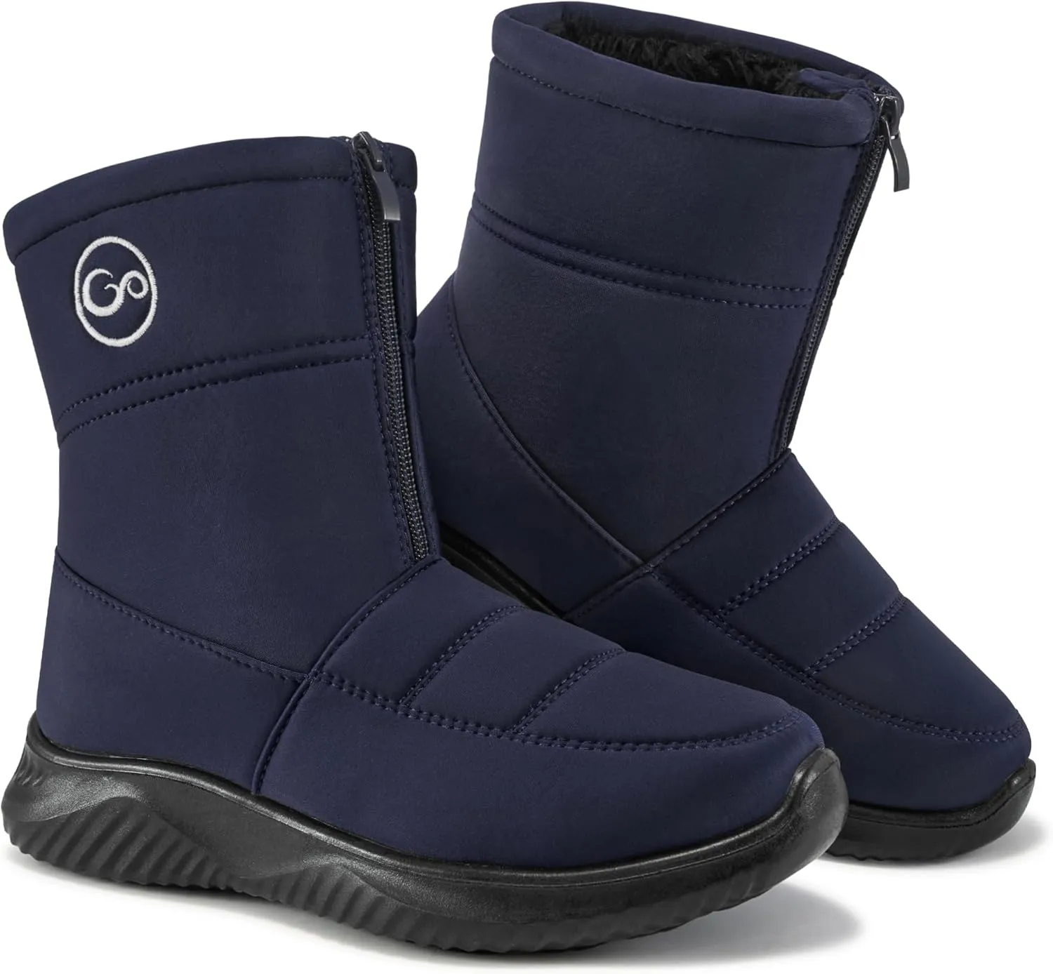 Ecetana Womens Snow Boots for Winter: Ankle Waterproof Booties with Fur Lined Warm Comfortable Shoes Anti Slip Outdoor Zipper Boots
