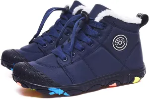 Eliogn Boys Girls Snow Boots Winter Warm High-Top Shoes Outdoor Sports Non-Slip Hiking Shoes Winter Shoes Antiskid Boots for Kids