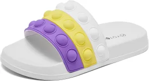 Engtoy Kid Boys Girls Slides Sandals For Kid Unisex Child Slippers Lightweight Non-slip Open Toe Comfy Shower Beach Funny Slide Sandals
