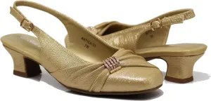 Enzo Romeo Antica02 Women's Wide Width Sling Back Low Heeled Pumps Sandals Shoes