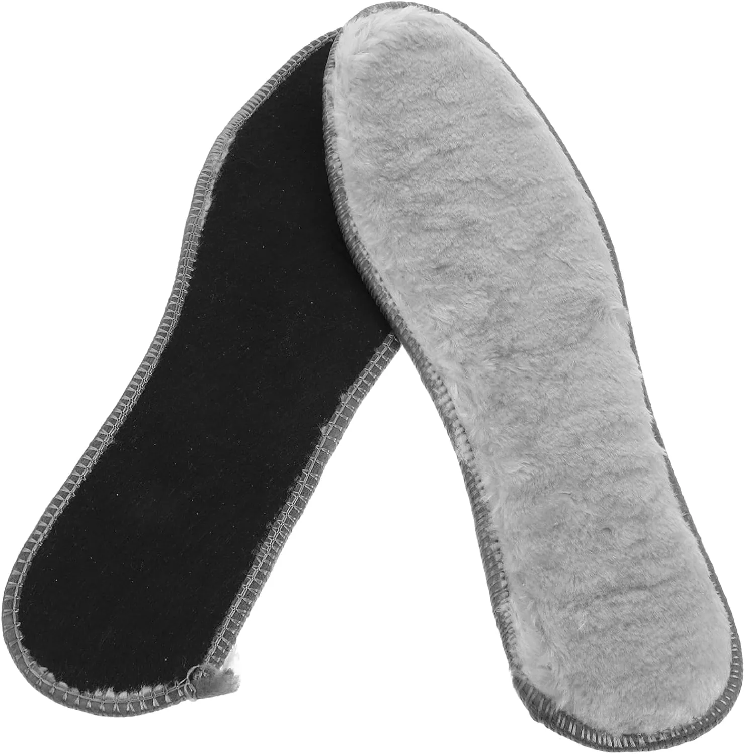 ERINGOGO 4 Pairs Thick Fluffy Plush Insoles for Winter Comfort Ergonomic Boot Liners for Secure Fit Thermal Shoe Inserts for Cold Weather