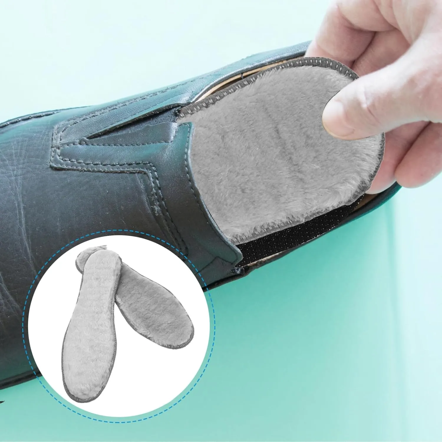 ERINGOGO 4 Pairs Thick Fluffy Plush Insoles for Winter Comfort Ergonomic Boot Liners for Secure Fit Thermal Shoe Inserts for Cold Weather