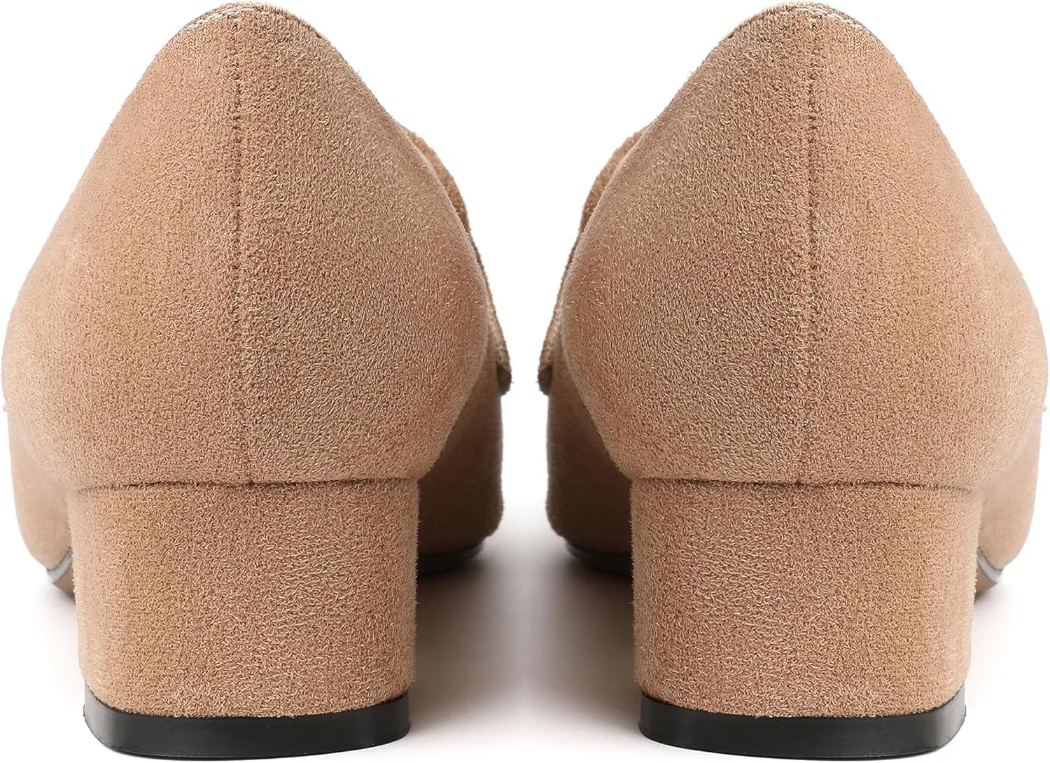 Esvowido Women's Block Heels Loafer Pumps Closed Pointed Toe Slip on Comfortable Chunky Low Heel Dress Shoes for Daily Life Work Office 1.5 Inch