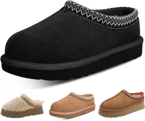 Fashion Platform Slippers for kids Fur Fleece Lined Short Ankle Boot boy girl Comfortable Warm Outdoor Indoor Home Non slip fuzzy big Little Kid Mini Boots