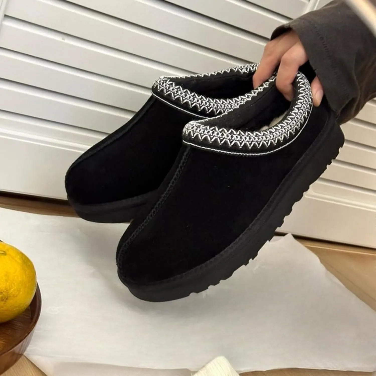 Fashion Winter Shaggy Platform Boots Children's Ankle Boots Little Kids Big Kids Wool Lined Slippers Girls Boys Warm Outdoor Indoor Home Anti-slip Trendy Mini Boots
