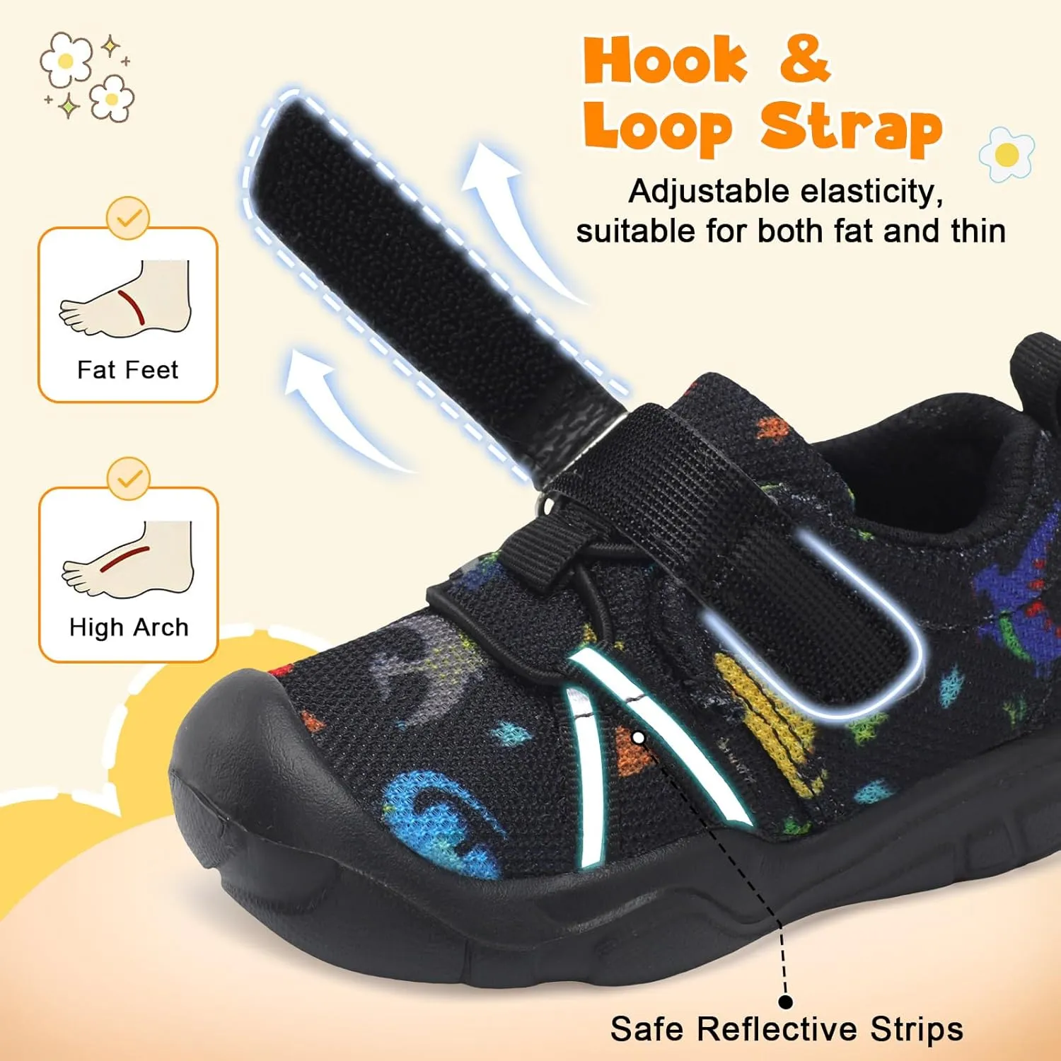 FEETCITY Toddler Sneakers Wide Toddler Shoes Boys Girls Tennis Shoes Sports Running Walking Sneakers
