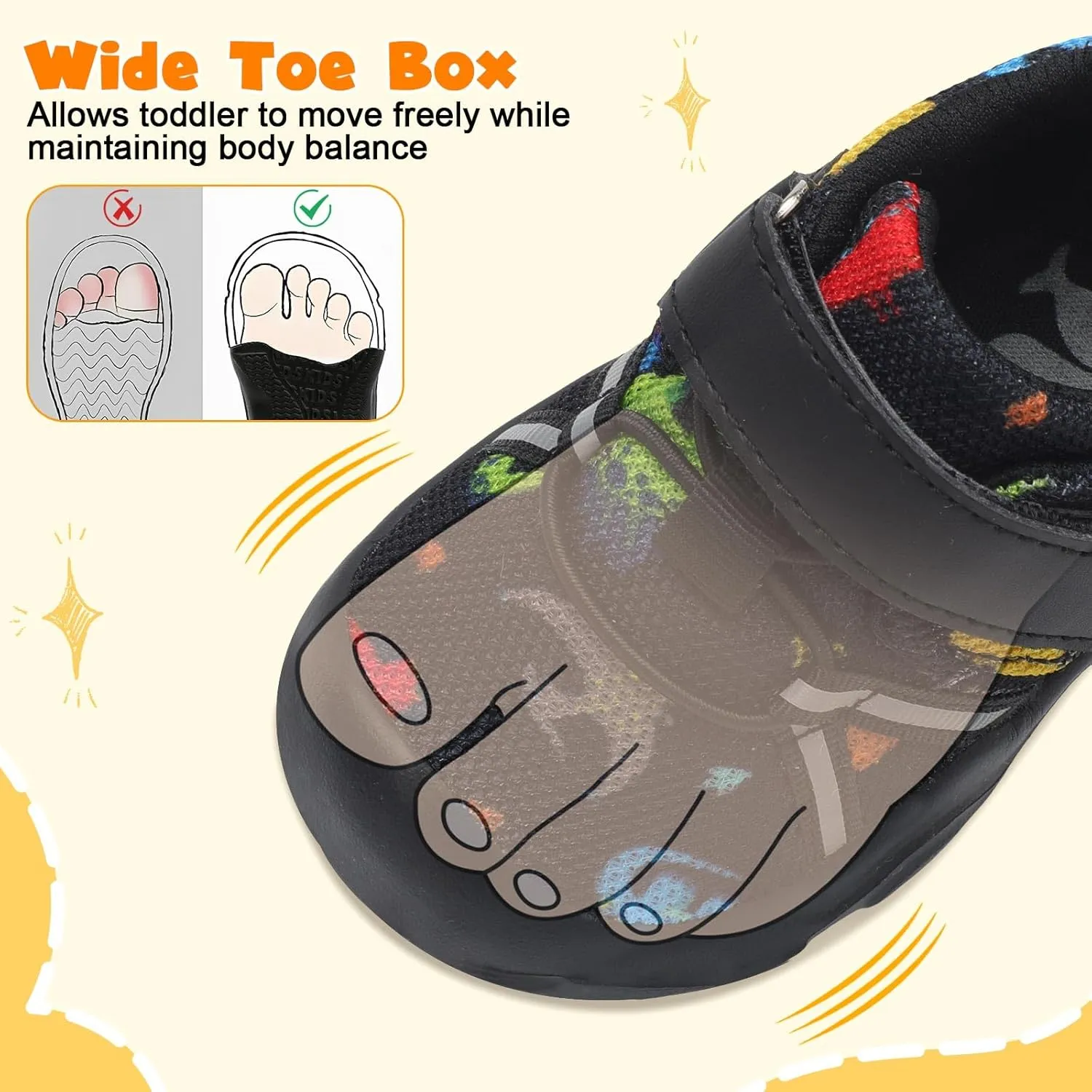 FEETCITY Toddler Sneakers Wide Toddler Shoes Boys Girls Tennis Shoes Sports Running Walking Sneakers