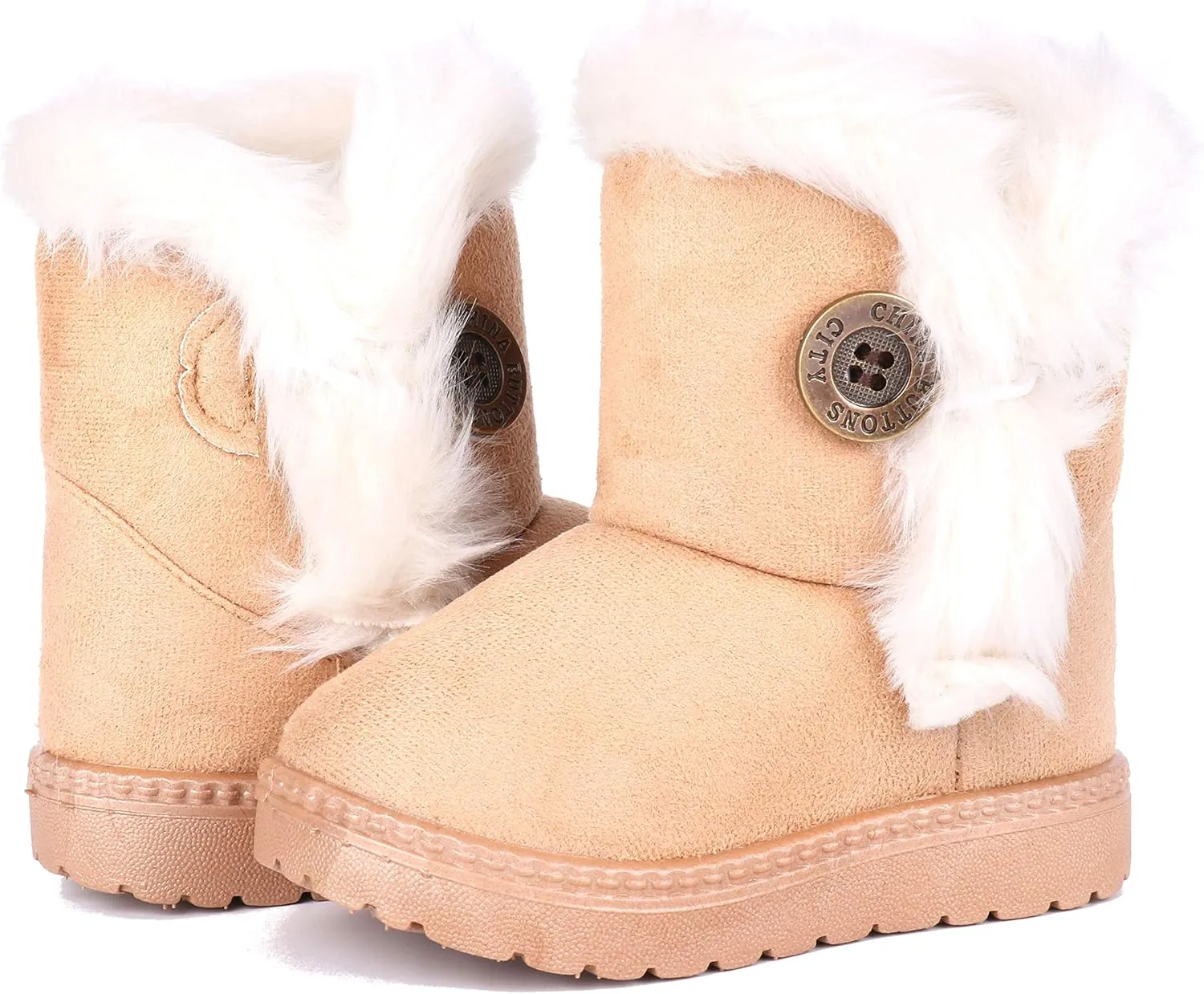 Femizee Girls Boys Warm Winter Boots Kids Outdoor Snow Boots(Toddler/Little Kid)