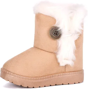 Femizee Girls Boys Warm Winter Boots Kids Outdoor Snow Boots(Toddler/Little Kid)