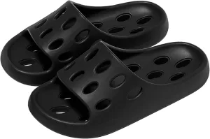 FINLEOO Mens Shower Shoes Wide With Holes Mens Shower Sandals Dry Quickly Non Slip Indoor Slippers Bedroom Pool Spa College Dorm