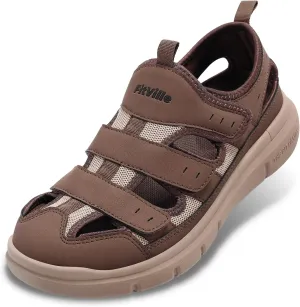 FitVille Diabetic Sandals for Men Extra Wide Width with Arch Support Plantar Fasciitis Sandals for Men with Fully Adjustable Straps Comfortable Mens Extra Wide Sandals Lightweight