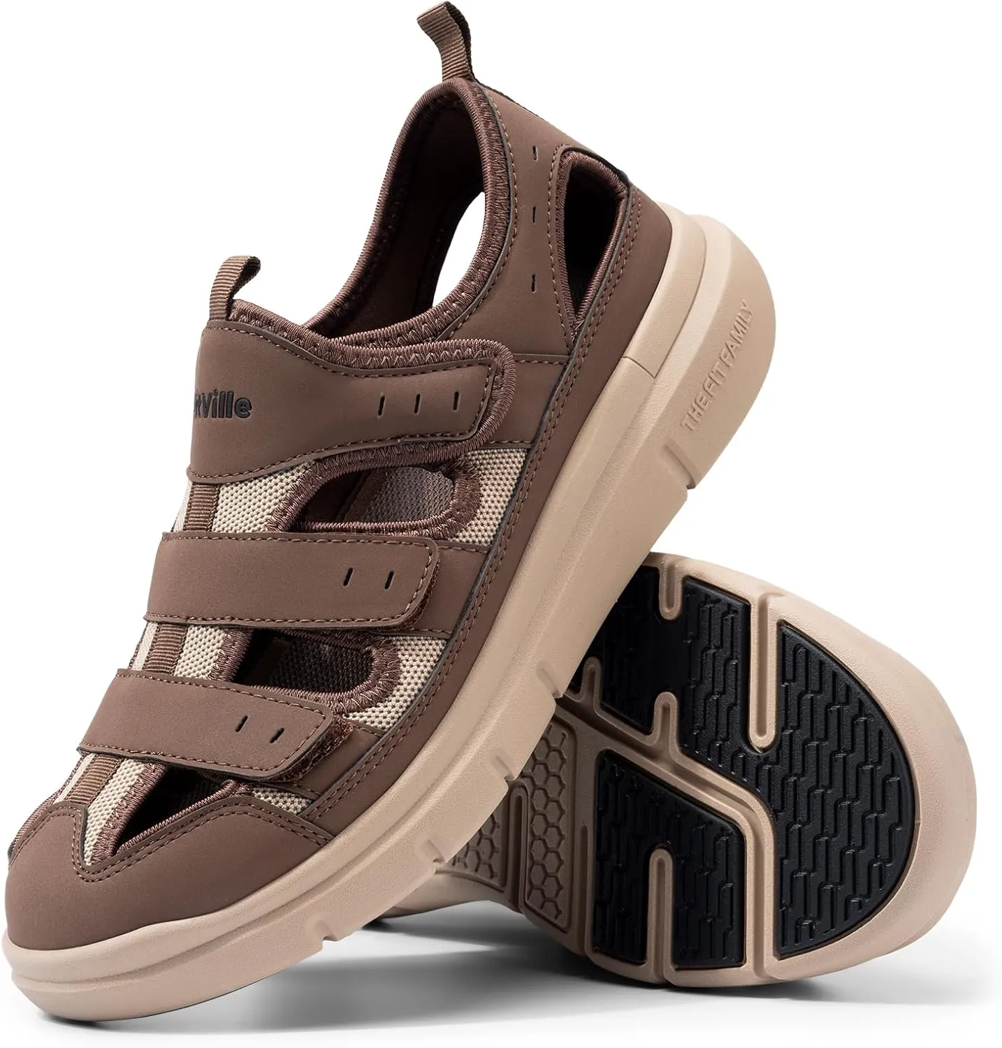 FitVille Diabetic Sandals for Men Extra Wide Width with Arch Support Plantar Fasciitis Sandals for Men with Fully Adjustable Straps Comfortable Mens Extra Wide Sandals Lightweight