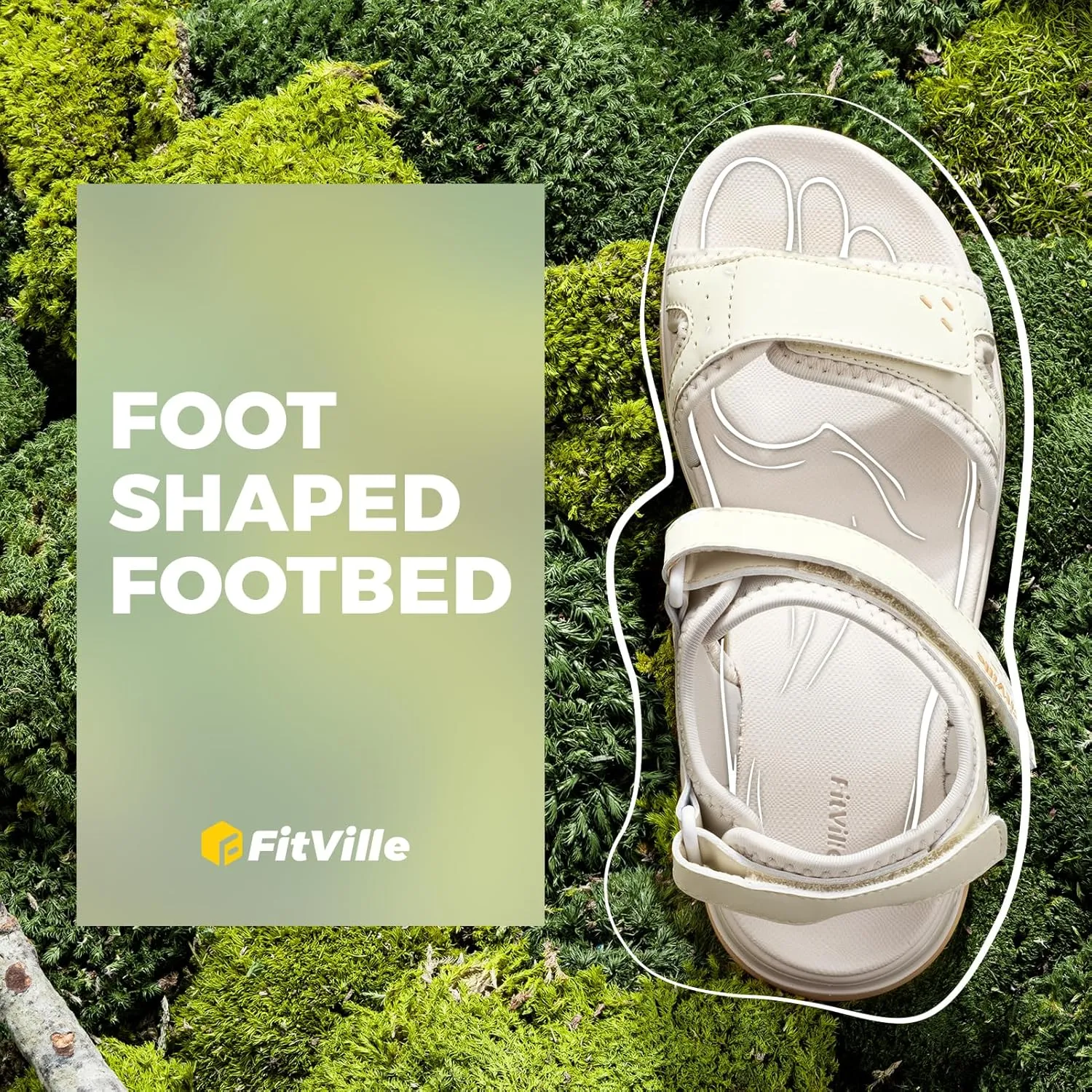 FitVille Women's Orthopedic Wide Sandals Strappy Arch Support Flat Sandals for Plantar Fasciitis & Swollen Feet | Adjustable Ankle Strap