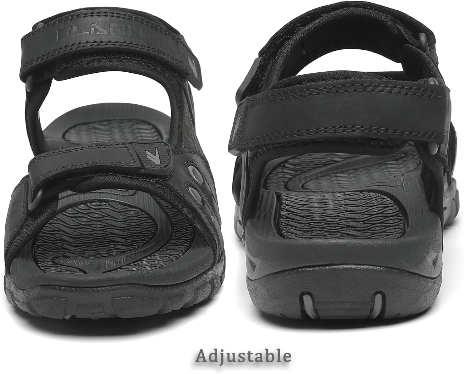 FLARUT Men's Athletic Sandals Sport Outdoor Hiking Sandals Open Toe Leather Walking Sandals Beach Water Shoes