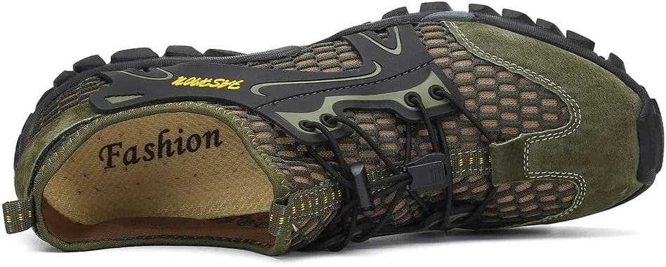 FLARUT Men's Sandals Barefoot Hiking Shoes Quick Dry Breathable Mesh Lightweight Outdoor Training Water Walking Shoes