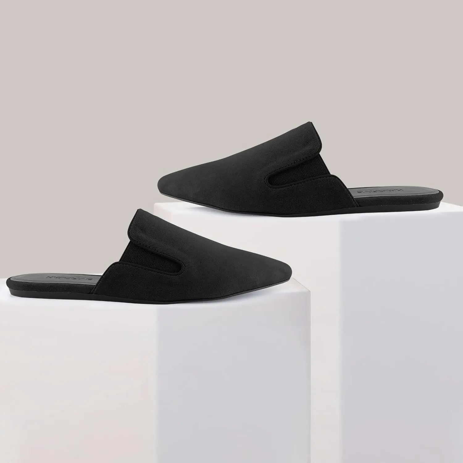 Flats for Women Comfortable Suede Fall Shoes Slingback Pointed Toe Slip On Mules Business Casual Loafers
