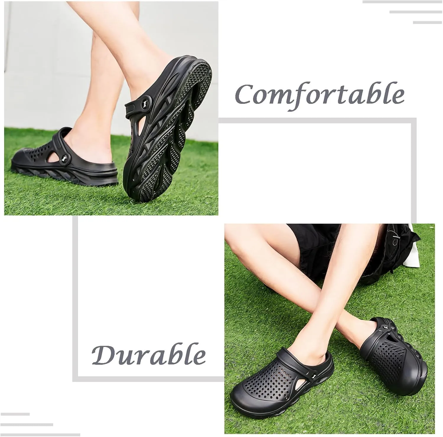 FLIOZY Garden Clogs Mens Water Clogs Summer Breathable Sports Sandals Slip On Beach Sandals Outdoor Indoor Garden Shoes
