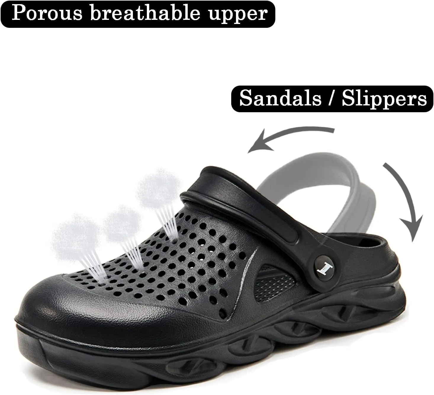 FLIOZY Garden Clogs Mens Water Clogs Summer Breathable Sports Sandals Slip On Beach Sandals Outdoor Indoor Garden Shoes