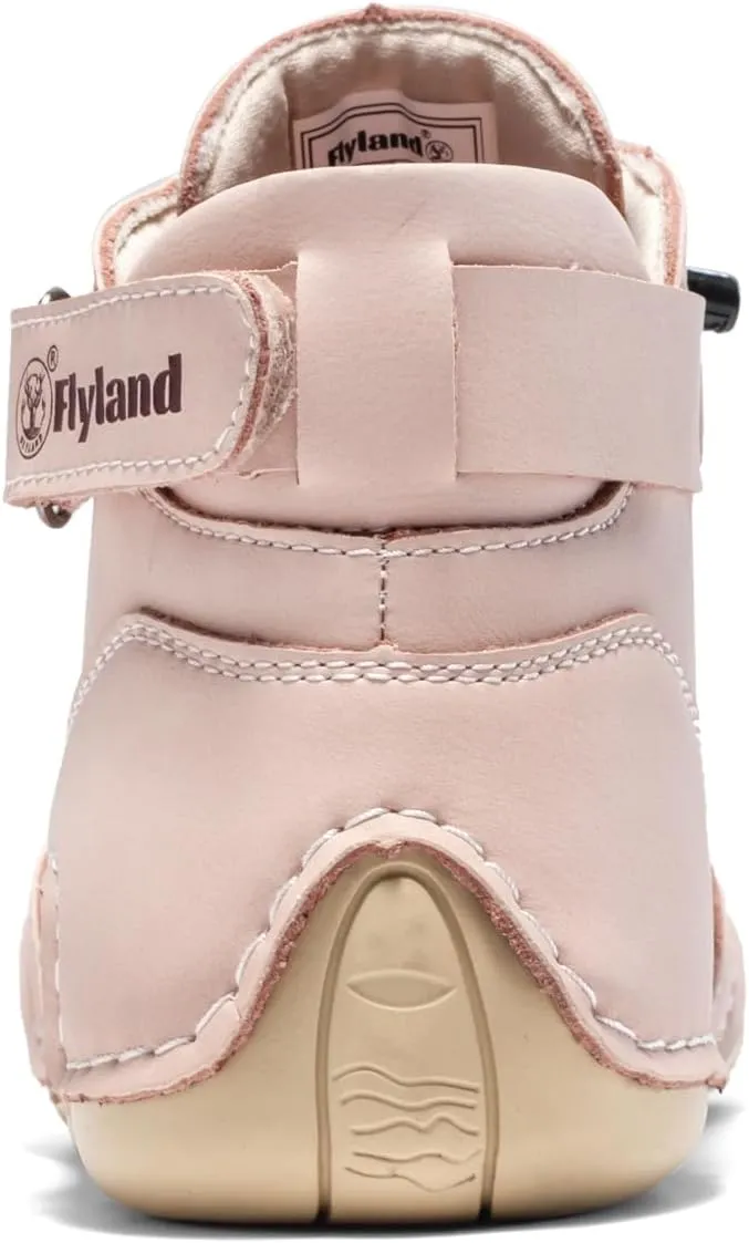 FLYLAND Women's Casual Leather Fashion Sneakers Handmade Ankle Chukka Boots Lightweight Slip-On Loafers Walking Driving Shoes
