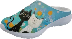 Forchrinse Colorful Mushroom Garden Clogs for Women Men Mushroom Mules and Clogs Lightweight Water Shoes Slippers Home Nursing Sandals Arch Support