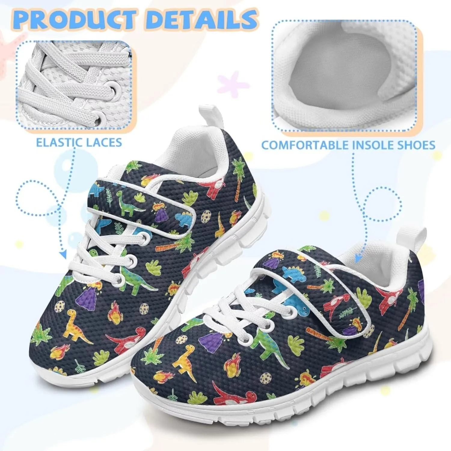 Forchrinse Tie Dye Sea Turtle Print Kids Hook&Loop Sneakers Boys Girls 3D Animal Print Tennis Running Sneakers Lightweight Fashion Sneakers for Toddlers