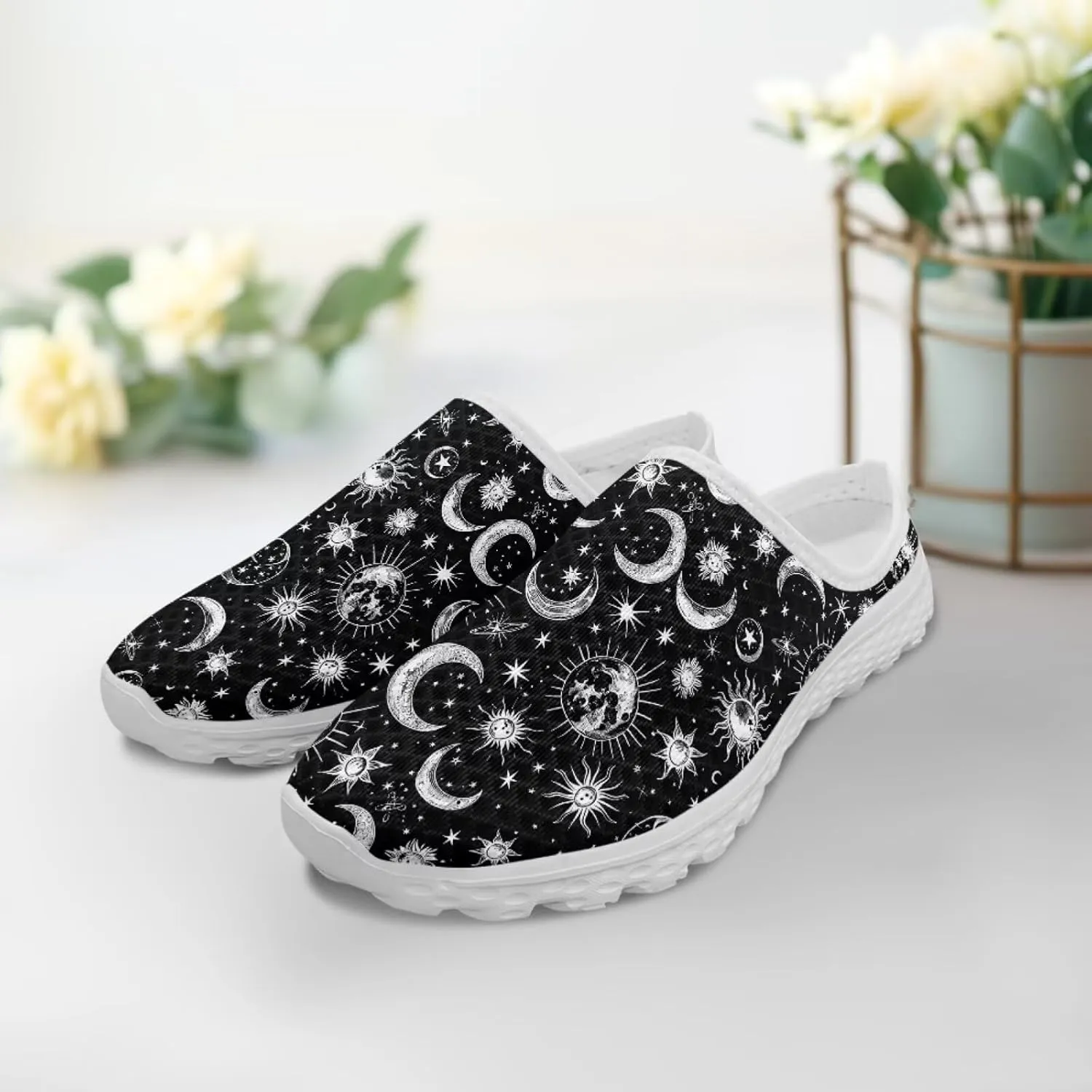 Forchrinse Women's Mules & Clogs Chicken Slip On Backless Walking Shoes Breathable Mesh Clog Shoes Size 5.5-13