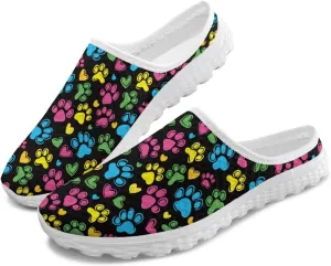 Forchrinse Women's Mules & Clogs Soft Mesh Slip on Walking Sneakers Lightweight Work Nursing Shoes US-5.5-13