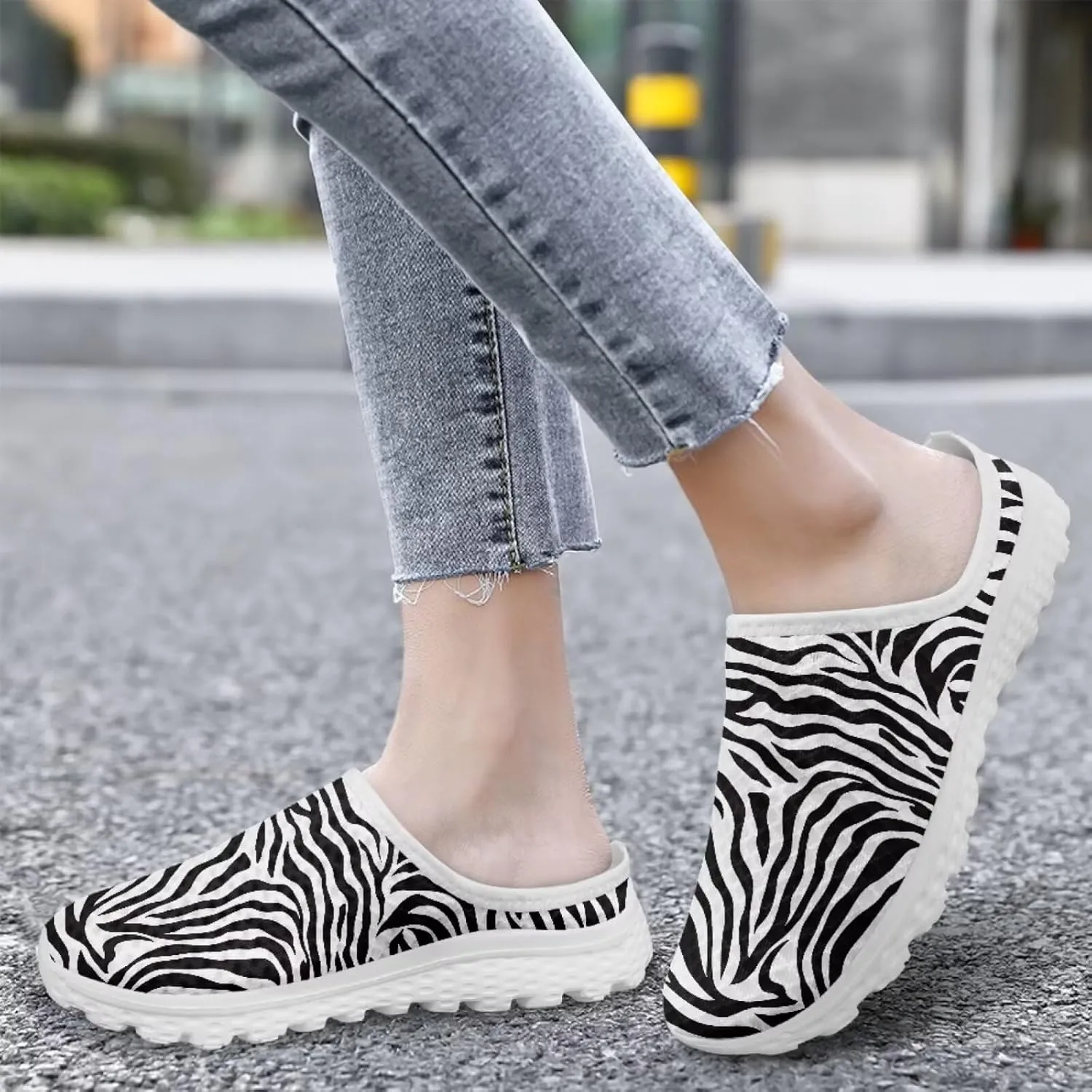 Forchrinse Womens Mules Slip On Walking Clog Breathable Mesh Nursing Shoes Lightweight Garden Clogs