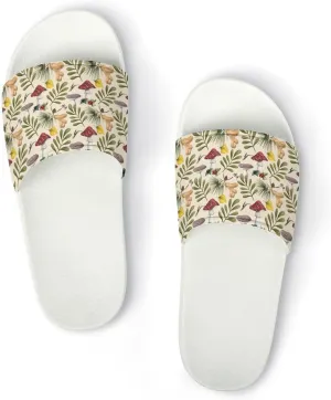 Forest Mushrooms Botanical Unisex Slide Sandals - Printed Slide Sandals - Can Be Worn Indoors Or Outdoors 42 (260mm)