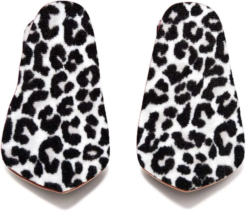 FOWT Fashion Leopard Print Side V Cut Backless Mules for Women Closed Pointed Toe High Stiletto Heel Pumps Chic Slip on One-Piece Shoes for Outdoor Party Dress 4-16 US Size