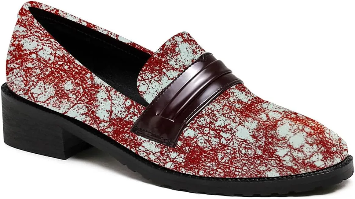 FOWT Women’s Dressy Comfortable Low Heels Loafers Closed Square Toe Slip-On Flats Wide Width Breathable Driving Style Penny Loafers Walking Business Office Shoes Size 3-15 US