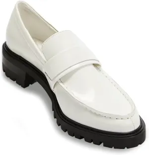 FOWT Women's Low Chunky Heel Loafers Round Toe Platform Flats with Lug Sole Casual Comfortable Slip on Unisex Shoes Driving Walking Traveling,4-16 US Size