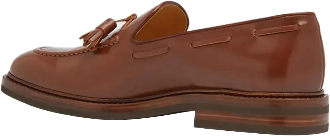 FSJ Men's Elegant Loafer with Tassel Accent Premium Leather Slip-on Comfort Cushioned Luxury Handmade Formal Casual Dress Shoes Size 4-16 US