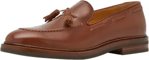 FSJ Men's Elegant Loafer with Tassel Accent Premium Leather Slip-on Comfort Cushioned Luxury Handmade Formal Casual Dress Shoes Size 4-16 US