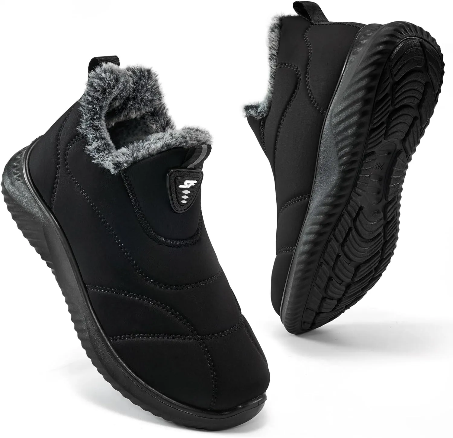 FUDYNMALC Womens Snow Boots Winter Shoes: Warm Fur Lined Slip On Ankle Booties Water Resistant Comfortable Outdoor Boot Lightweight