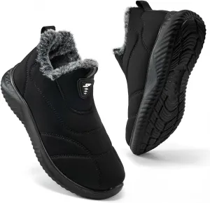 FUDYNMALC Womens Snow Boots Winter Shoes: Warm Fur Lined Slip On Ankle Booties Water Resistant Comfortable Outdoor Boot Lightweight