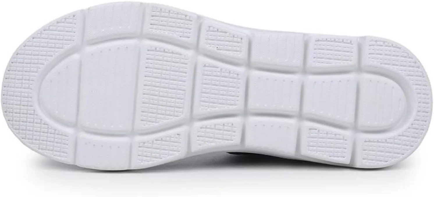 FUNCOS Men's Arch Support Slip-On Mules - Breathable Mesh Walking Shoes with Memory Foam, Lightweight Comfortable House Slippers for Indoor & Outdoor