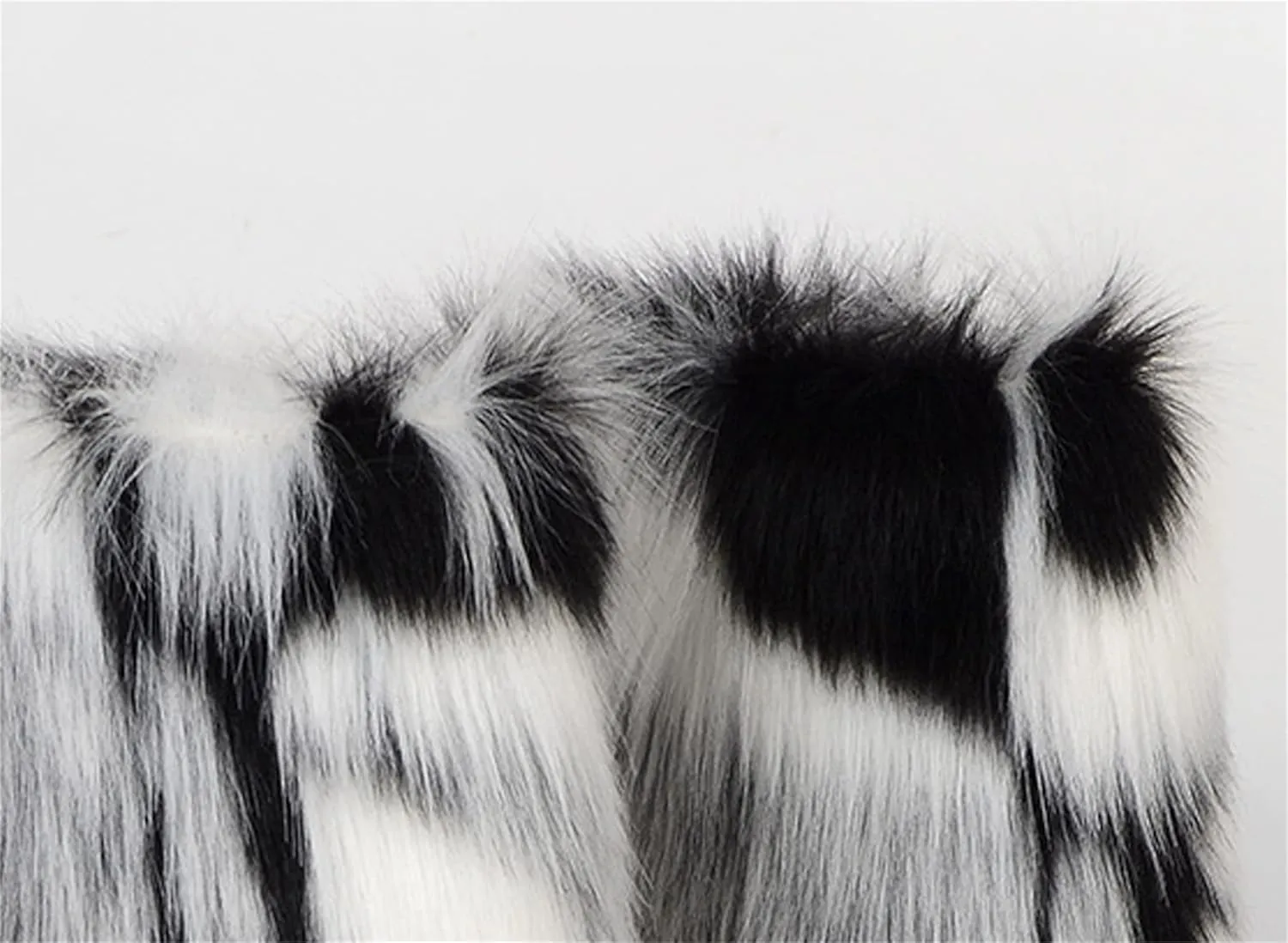 FUNCOS Women's Faux Fur Boots Warm Fuzzy Fluffy Winter Halloween Party Costume Shoes