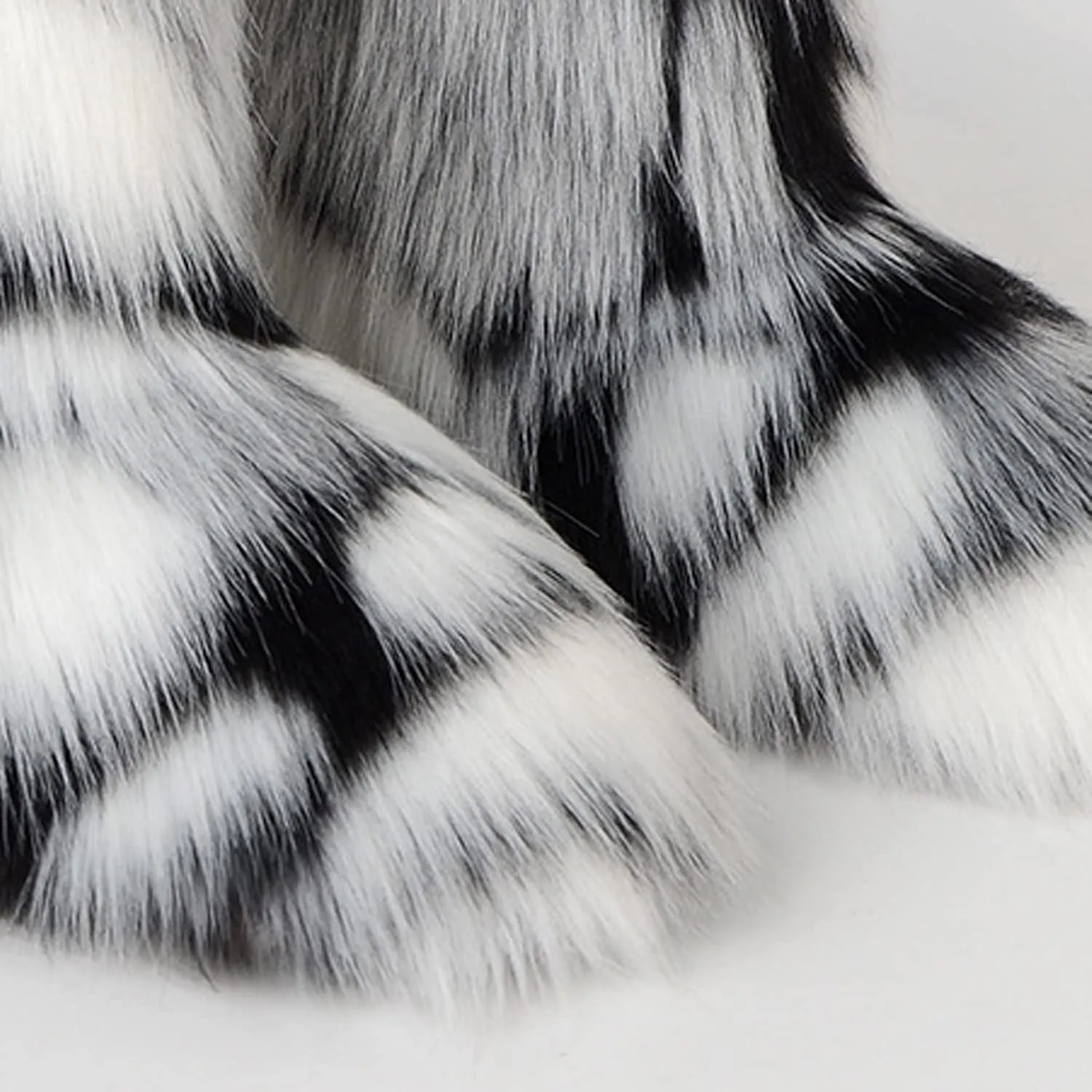 FUNCOS Women's Faux Fur Boots Warm Fuzzy Fluffy Winter Halloween Party Costume Shoes