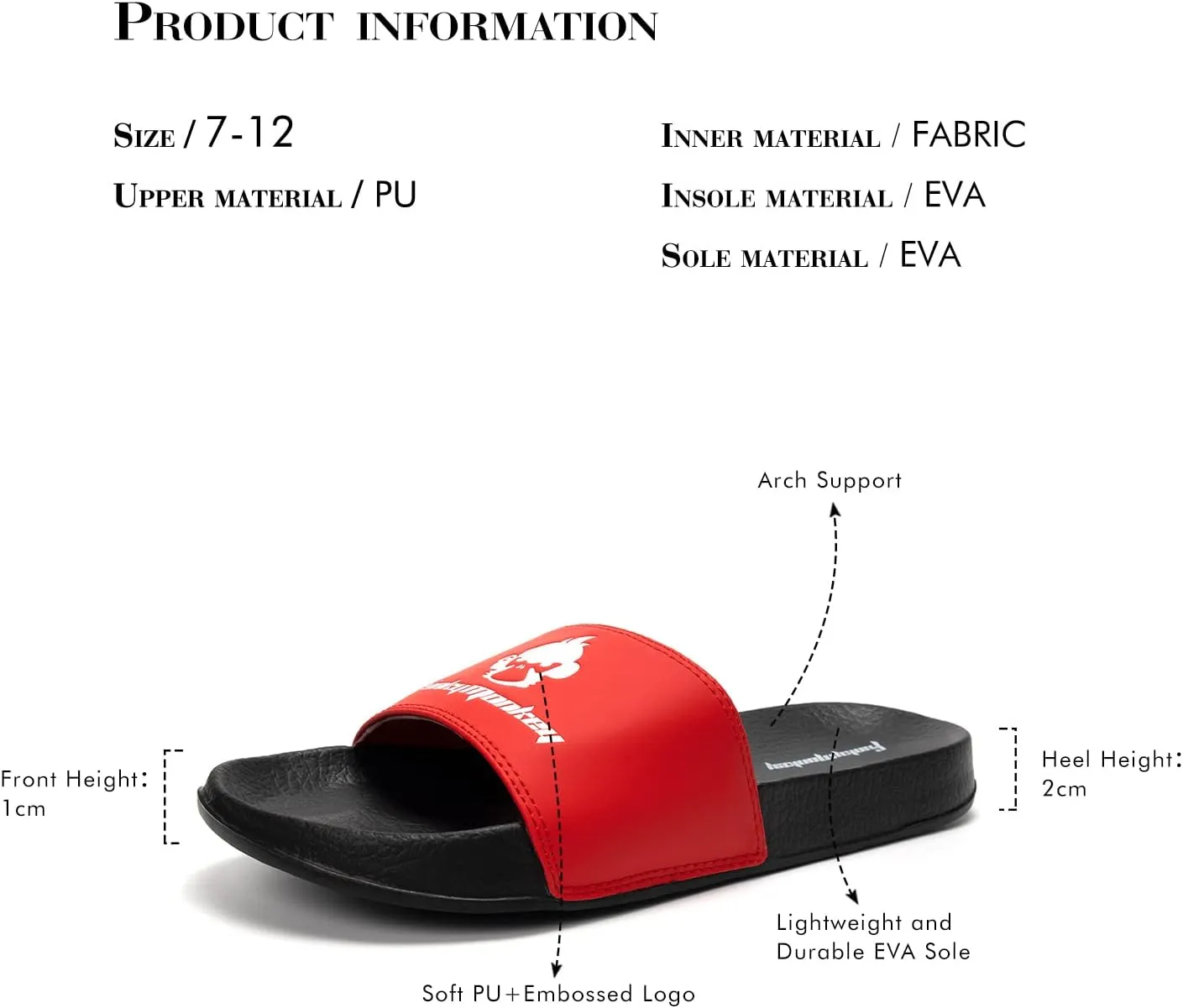 FUNKYMONKEY Slides for Men, Indoor & Outdoor Comfort Casual Sandals