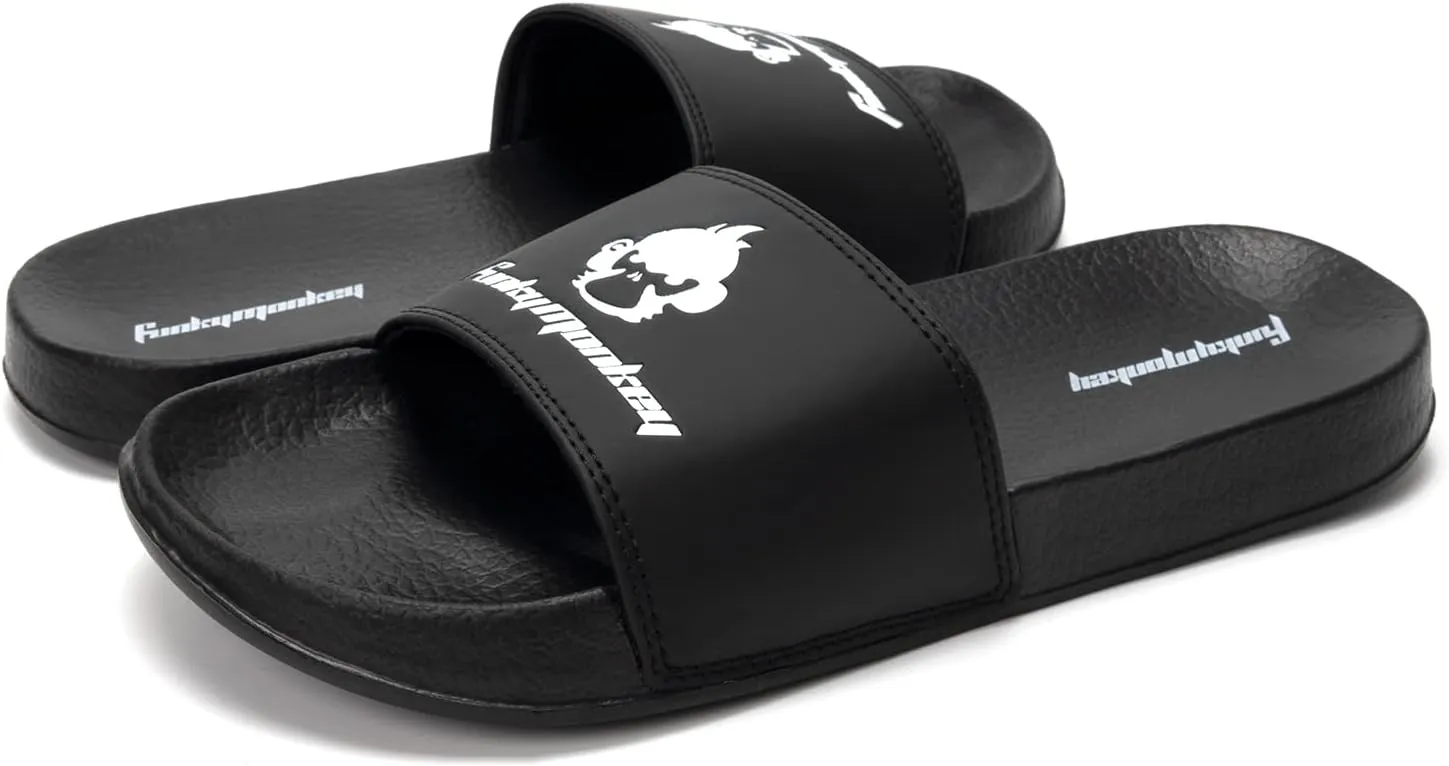 FUNKYMONKEY Slides for Men, Indoor & Outdoor Comfort Casual Sandals
