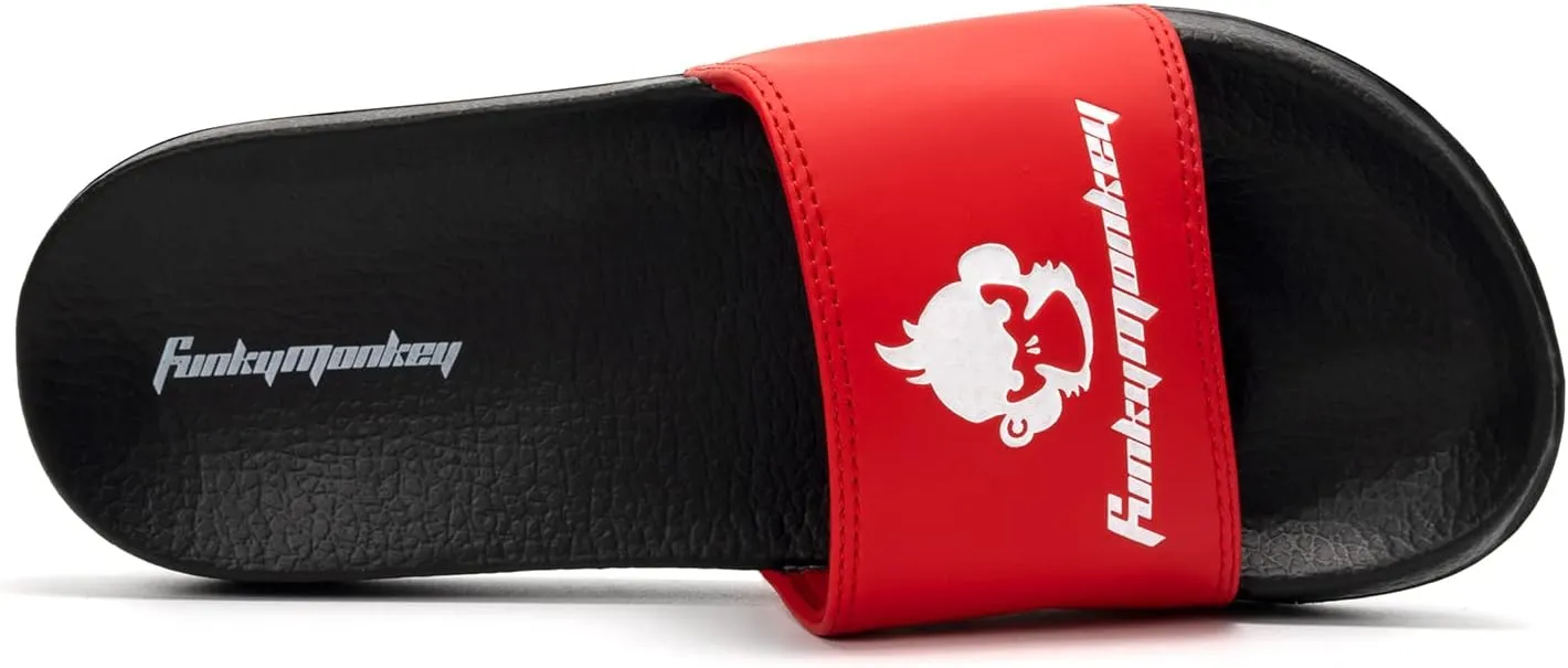 FUNKYMONKEY Slides for Men, Indoor & Outdoor Comfort Casual Sandals