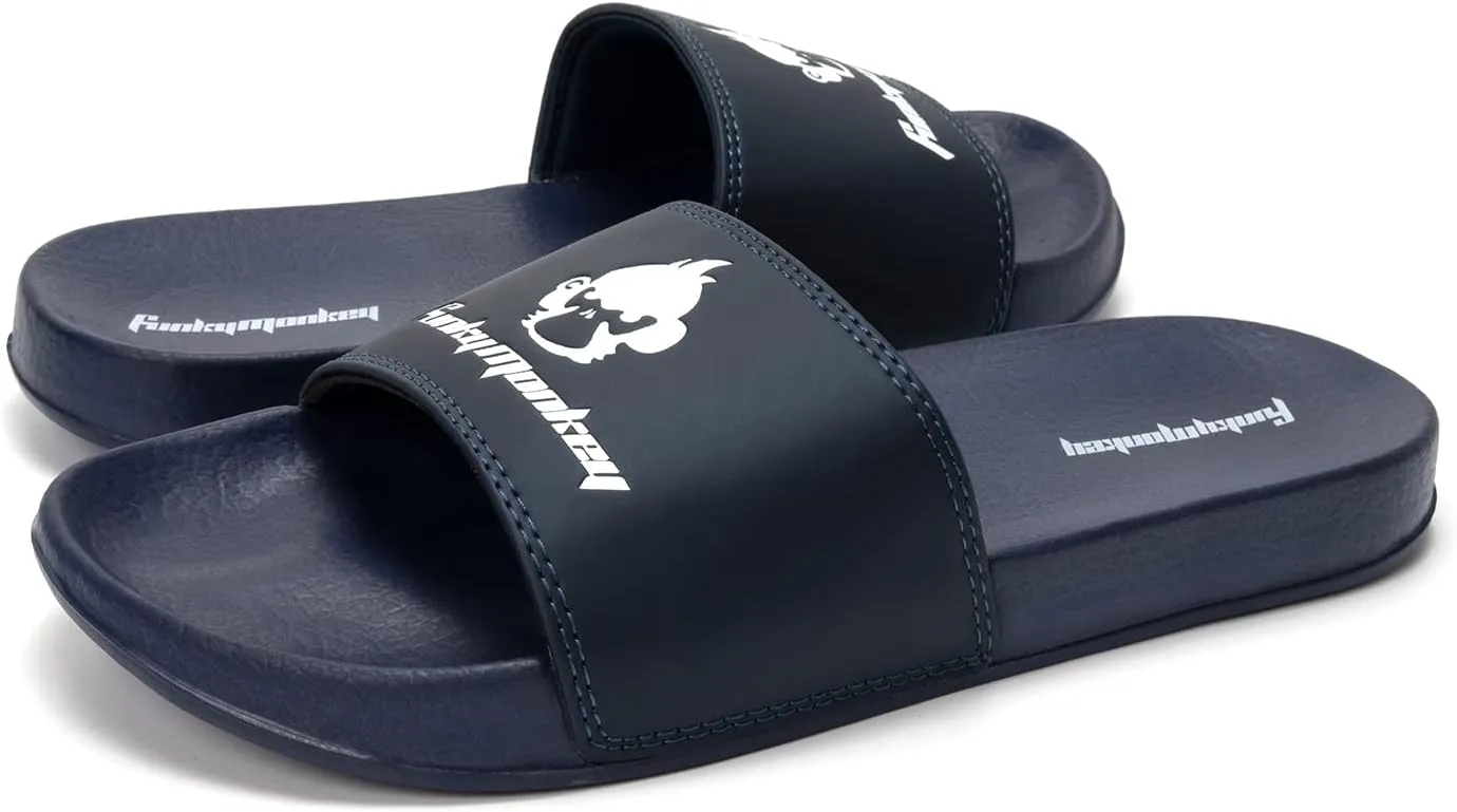 FUNKYMONKEY Slides for Men, Indoor & Outdoor Comfort Casual Sandals