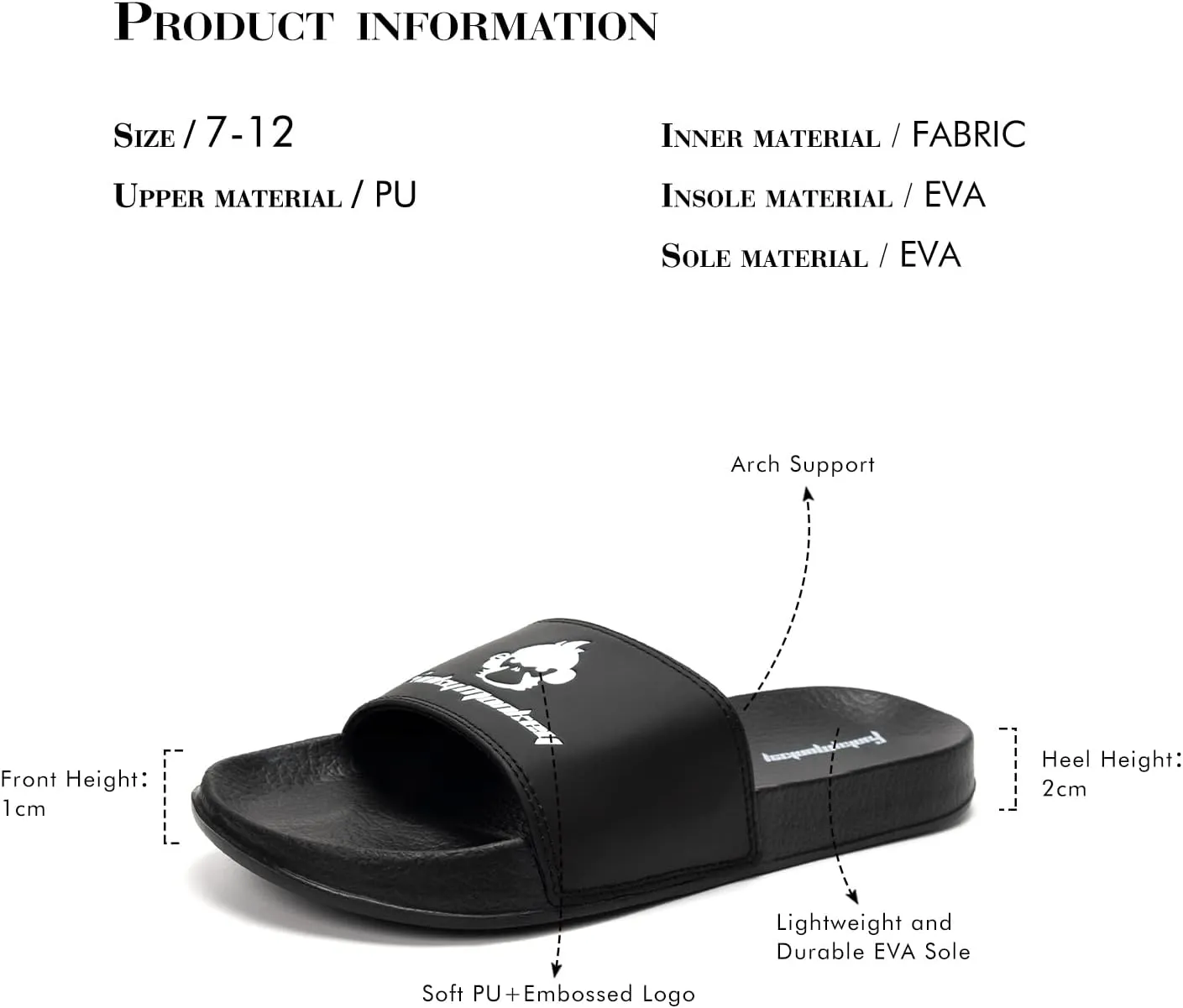FUNKYMONKEY Slides for Men, Indoor & Outdoor Comfort Casual Sandals