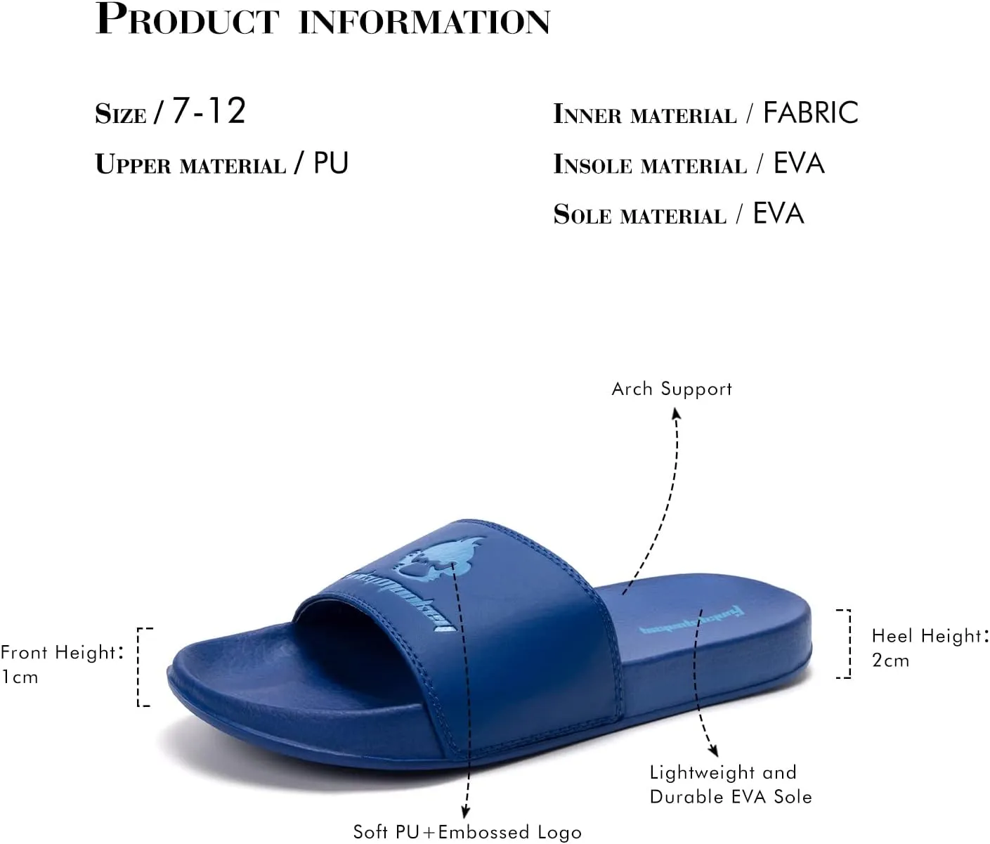 FUNKYMONKEY Slides for Men, Indoor & Outdoor Comfort Casual Sandals