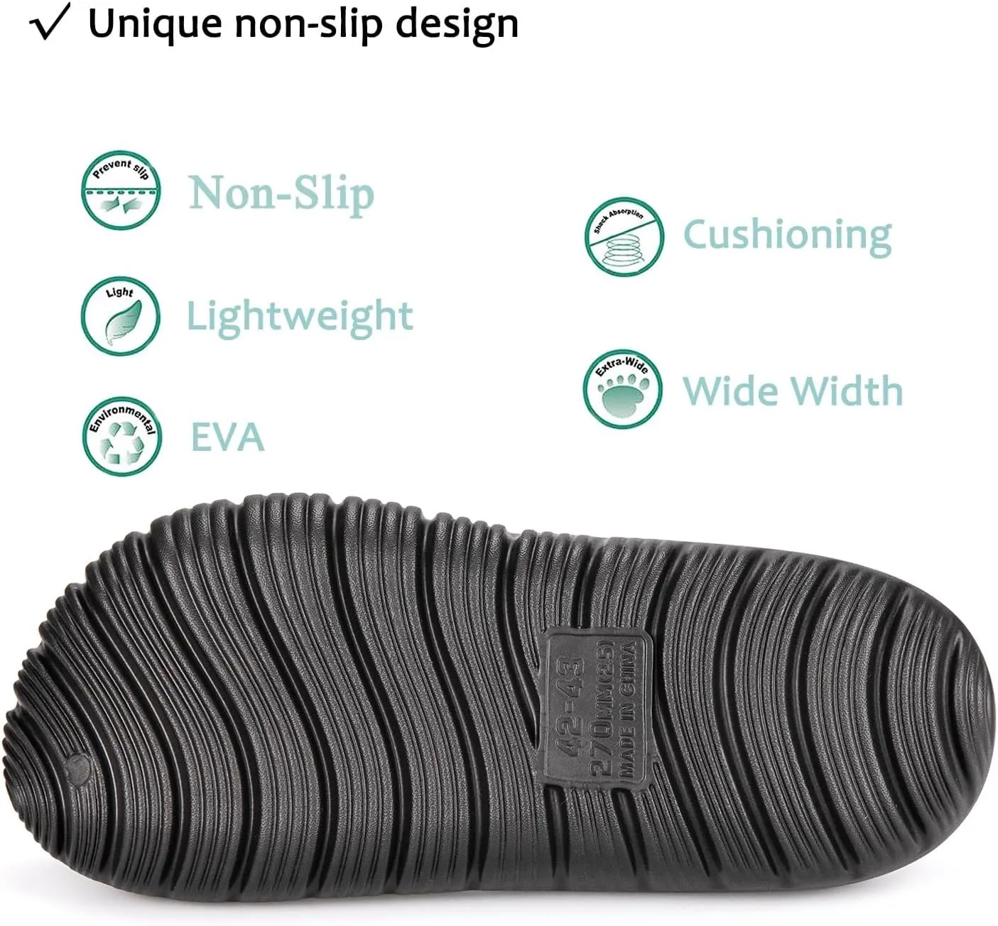 Garden Clogs for Women and Men, Comfort Non-Slip Waterproof Mules Shoes, Slip-on Outdoor Beach Slippers Unisex Adult Classic Closed Toe Slides