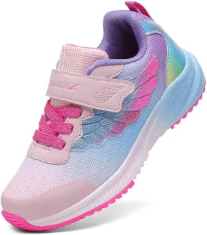 GEERX Joy Kids Sneakers Girls Toddler Little Kid Athletic Lightweight Running Training Tennis Shoes