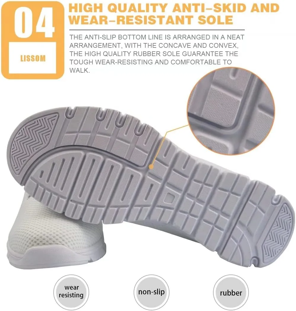GIFTPUZZ Men Fashion Sneakers Running Shoes Casual Athletic Shoes Breathable Mesh Walking Shoes Work Jogging Hiking Sneakers